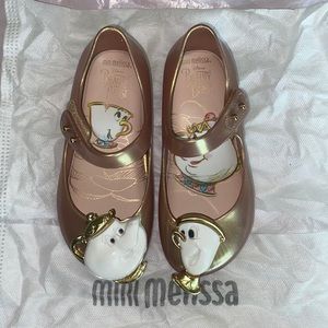 New beauty and the beast Mini Melissa Mary Jane size 9 toddler box inclu…